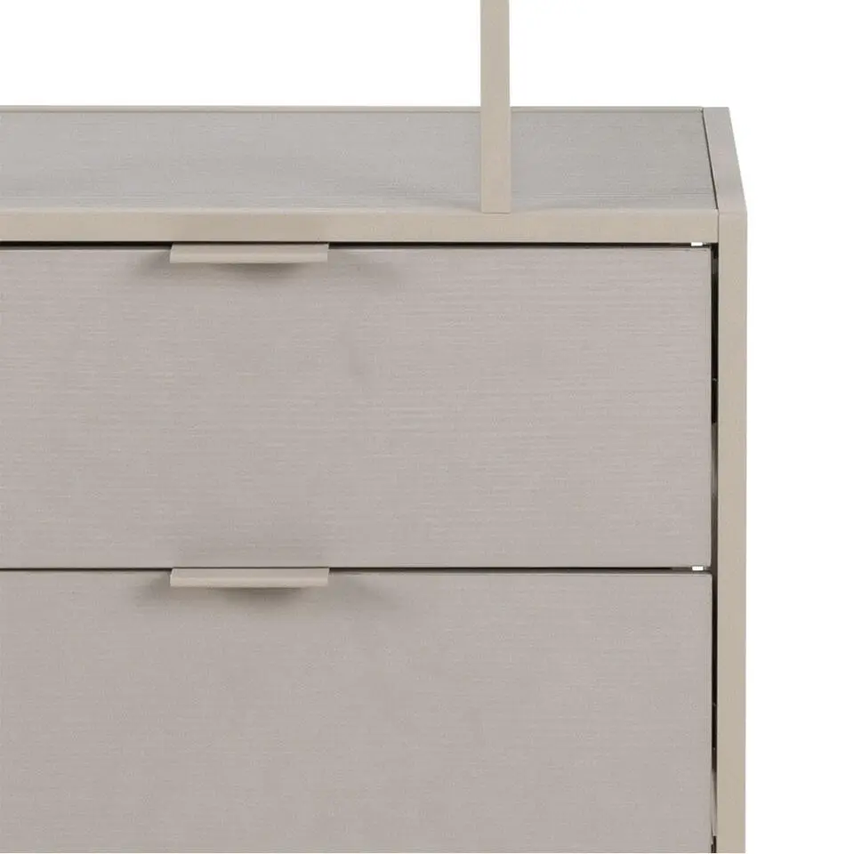 Hioshop Sea wandkast 2 lades 4 planken grijs