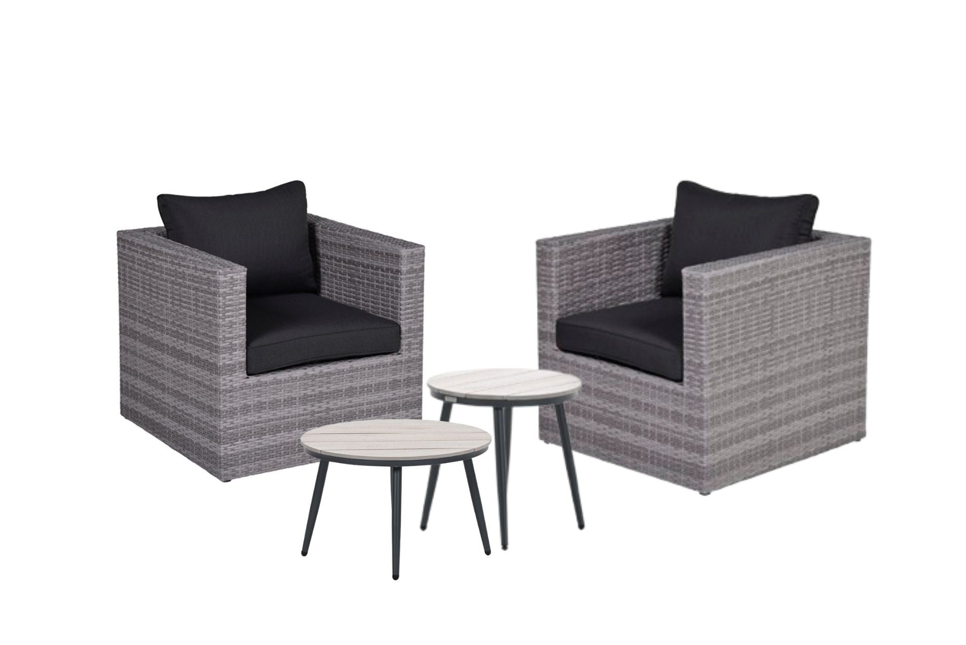 Missoula balkonset – 4-delige wicker loungeset