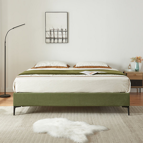Lit double Lilla 160 x 200 cm vert en.casa