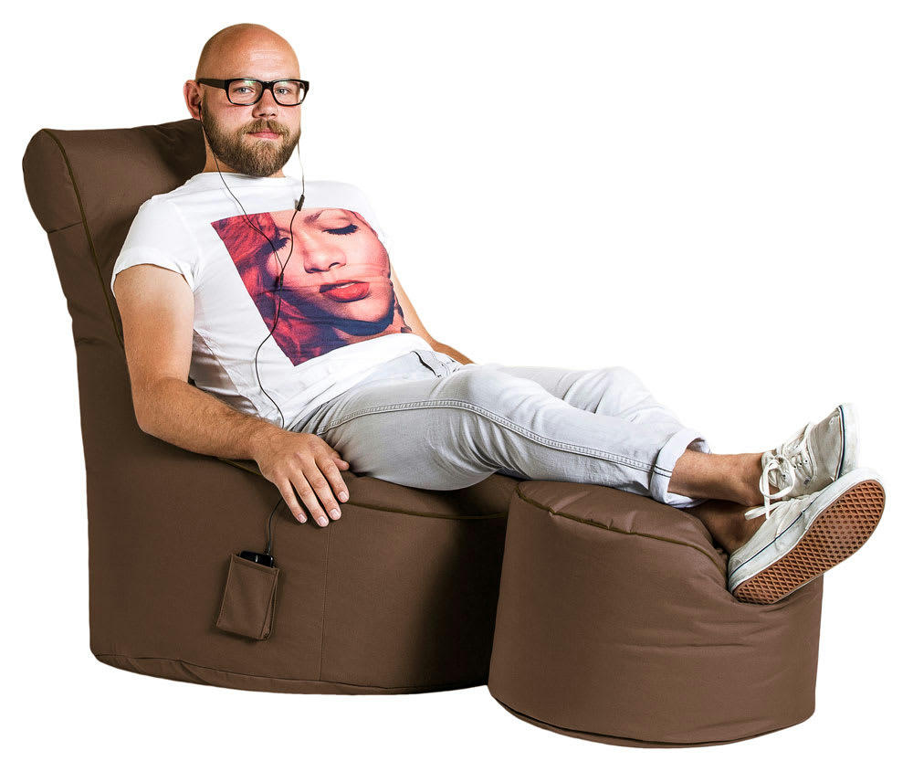 SITTING POINT - Repose Pieds DotCom Swing Chocolat