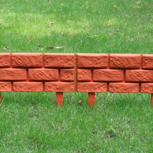 NNEVL Lawn Divider with Brick Design 11 pcs