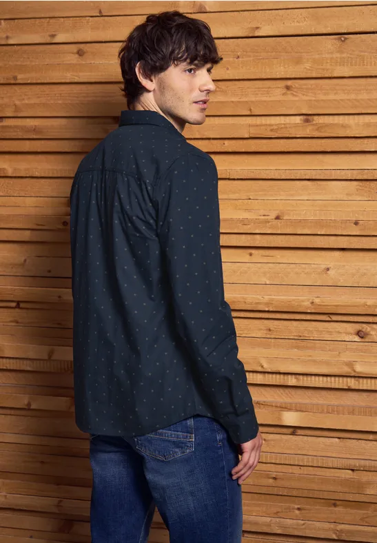 Hemd mit Minimal Print