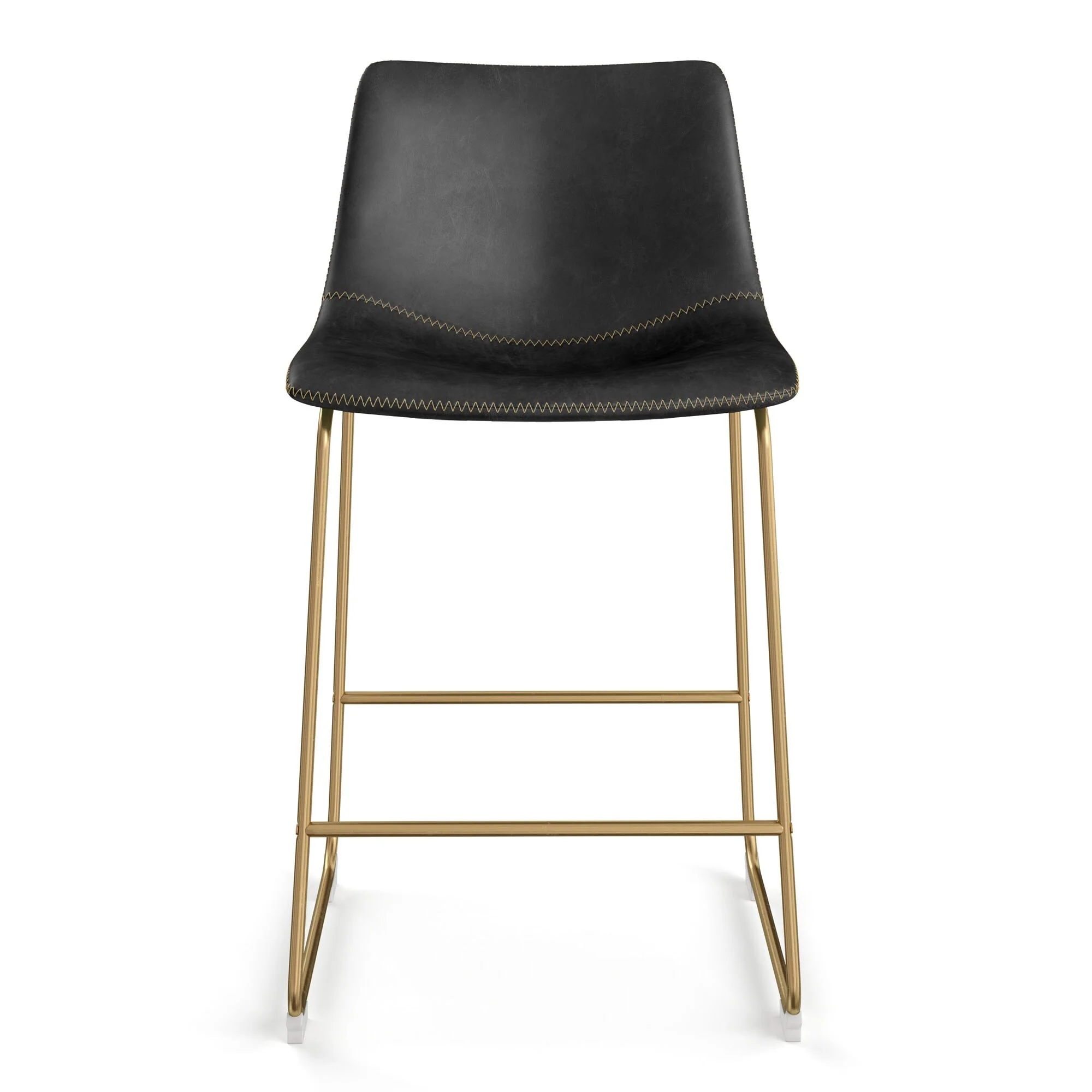 Petra Counter Height Stool with Gold Frame (Set of 2)