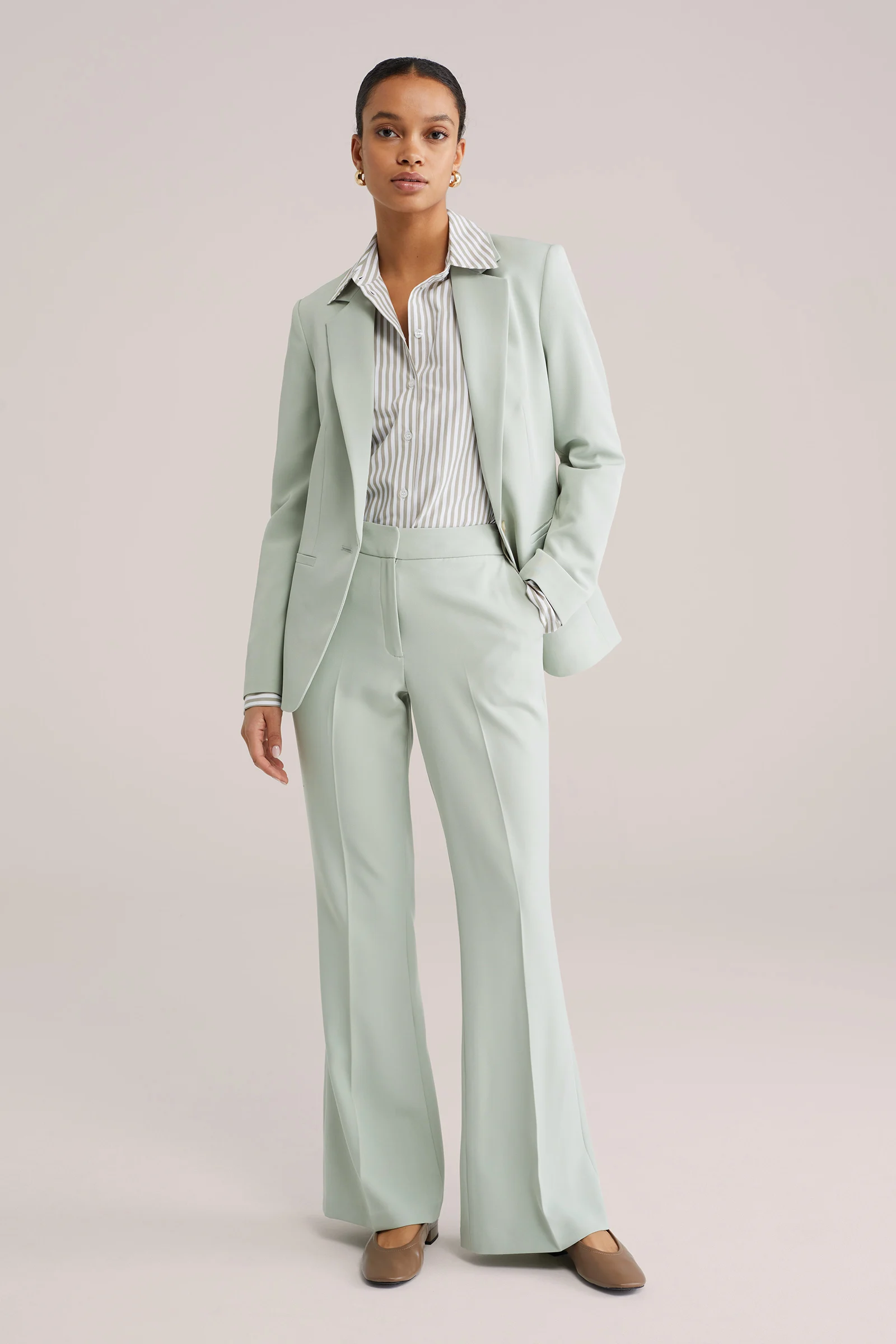 Dames flared pantalon