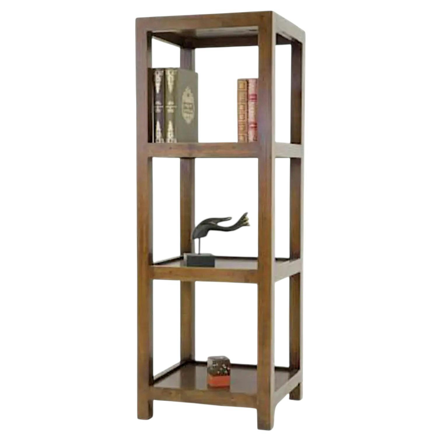 Colonne Etagère Hévéa 3 étagères 45x45x128cm HELENA