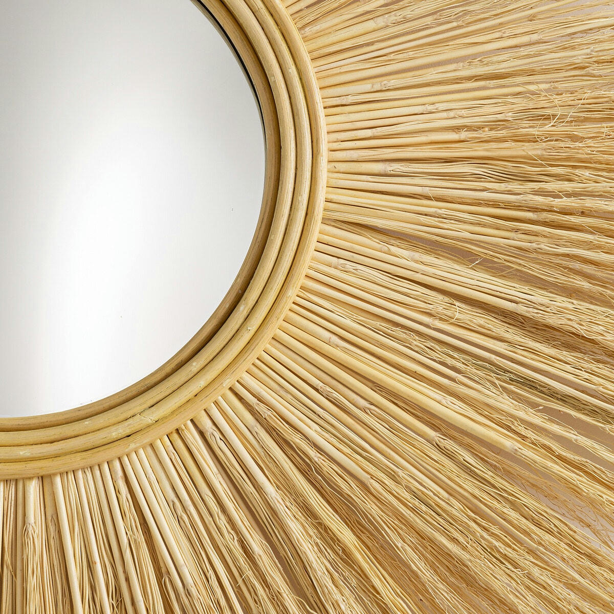 Miroir à franges fibres végétales Ø120 cm Mane