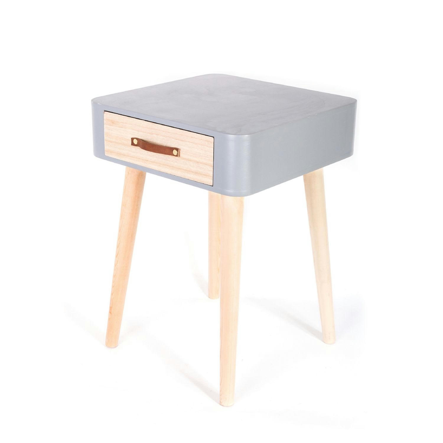 - Table de chevet scandinave 1 tiroir  gris