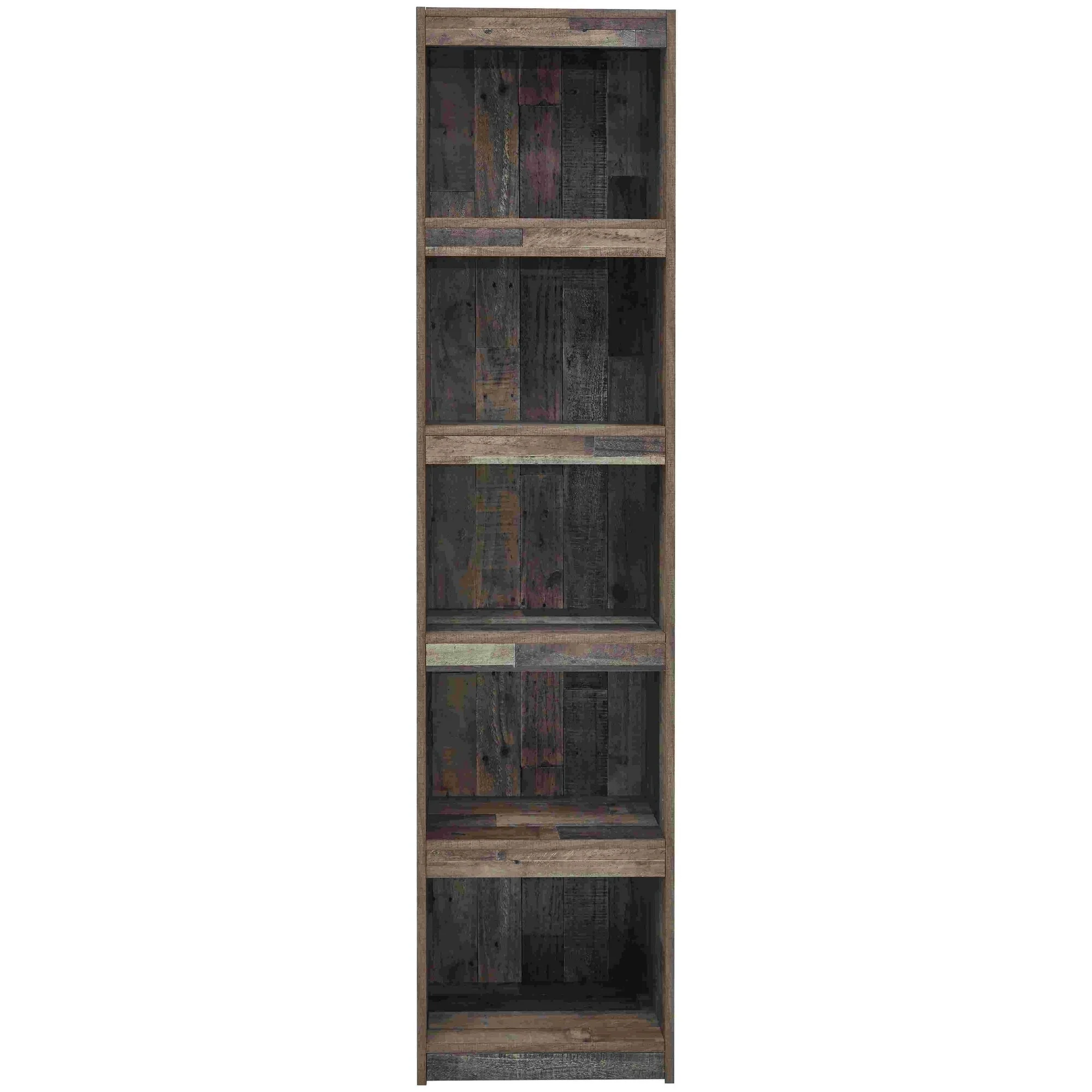 Pier with 5 Open Compartments and Plank Style, Multi Gray