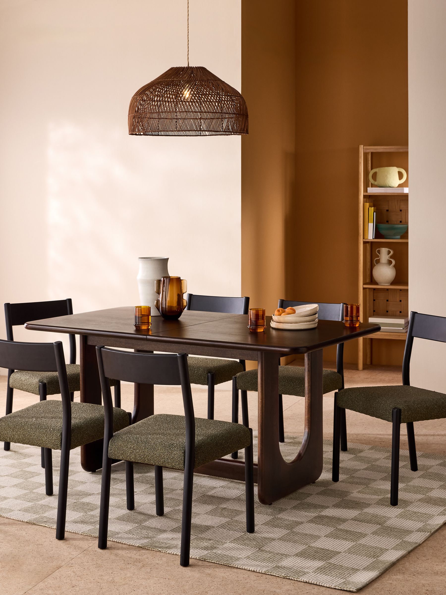 Arlo 6 to 8 Seater Dining Table in Dark Mango Wood