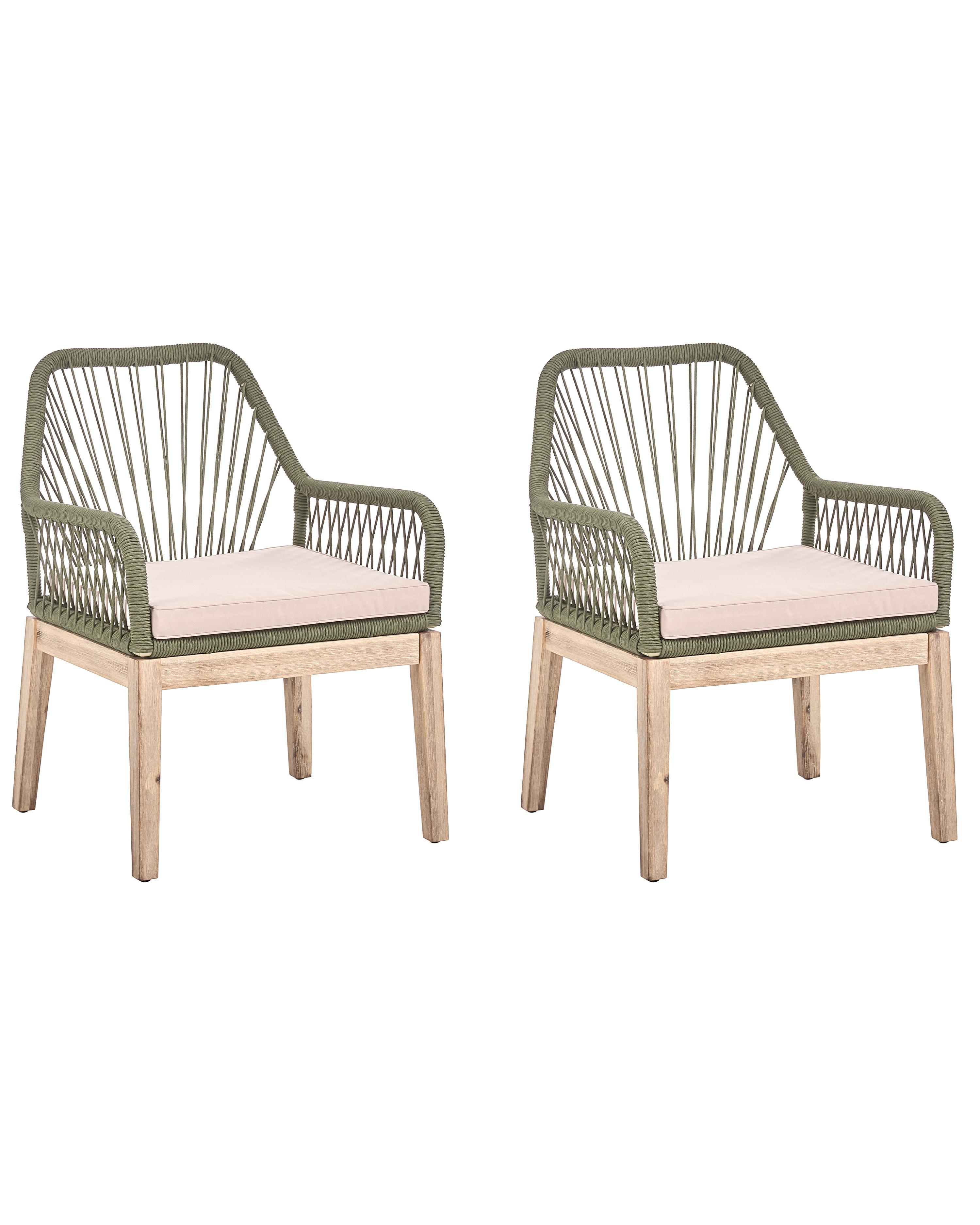 Garden Dining Set 6 Seater OLBIA Olive Green