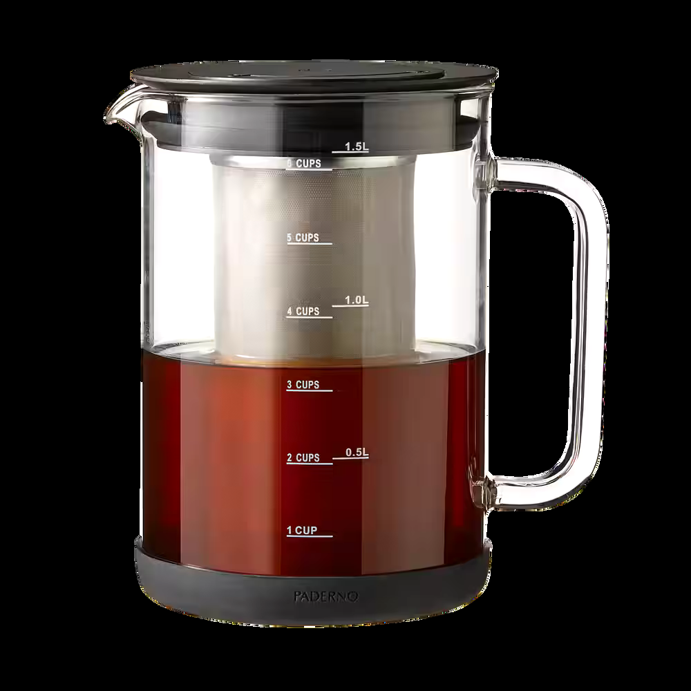 PADERNO 6 Cup Glass Cold Brew Coffee Maker, Dishwasher Safe