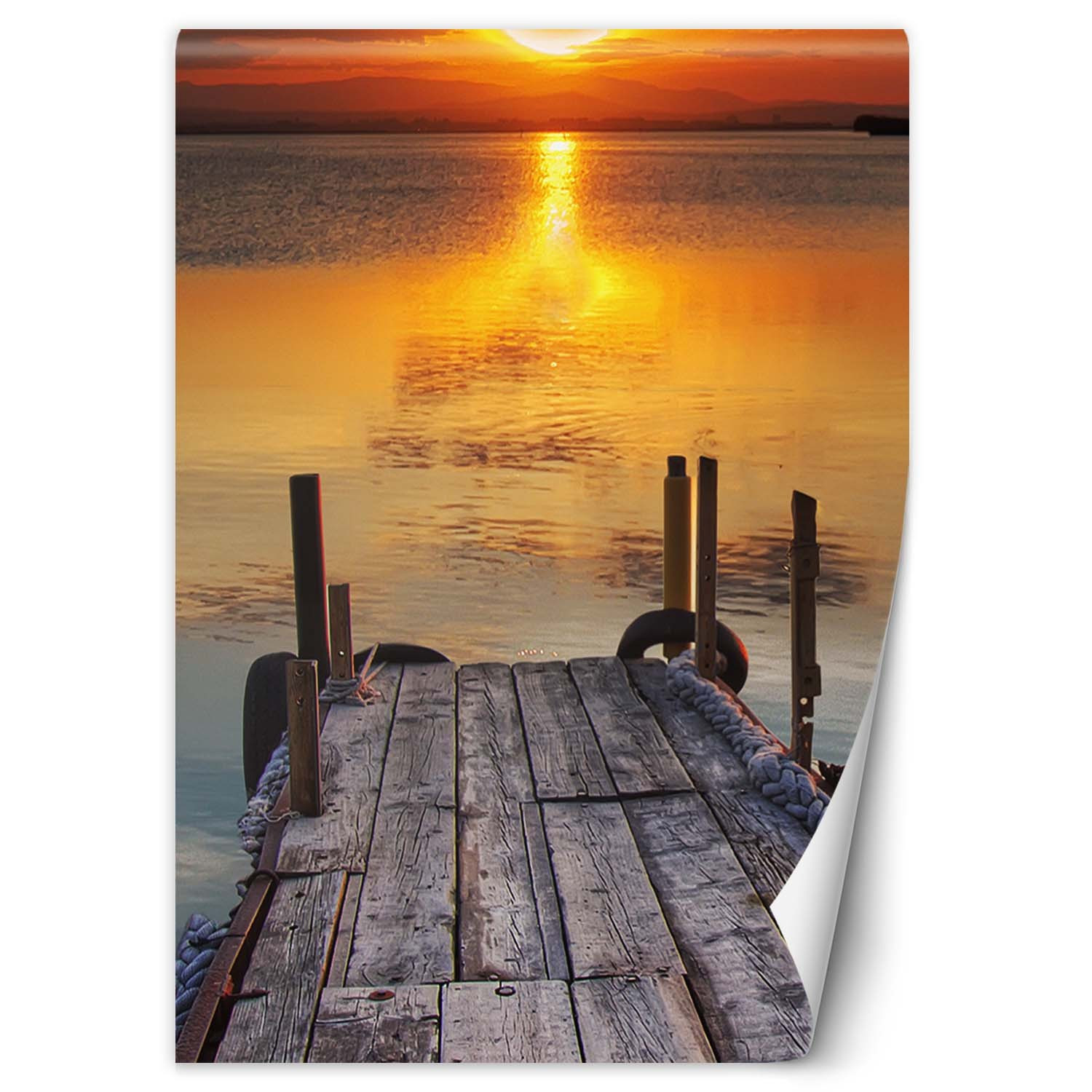 Feeby Fototapeta, Pomost o zachodzie słońca 100x140