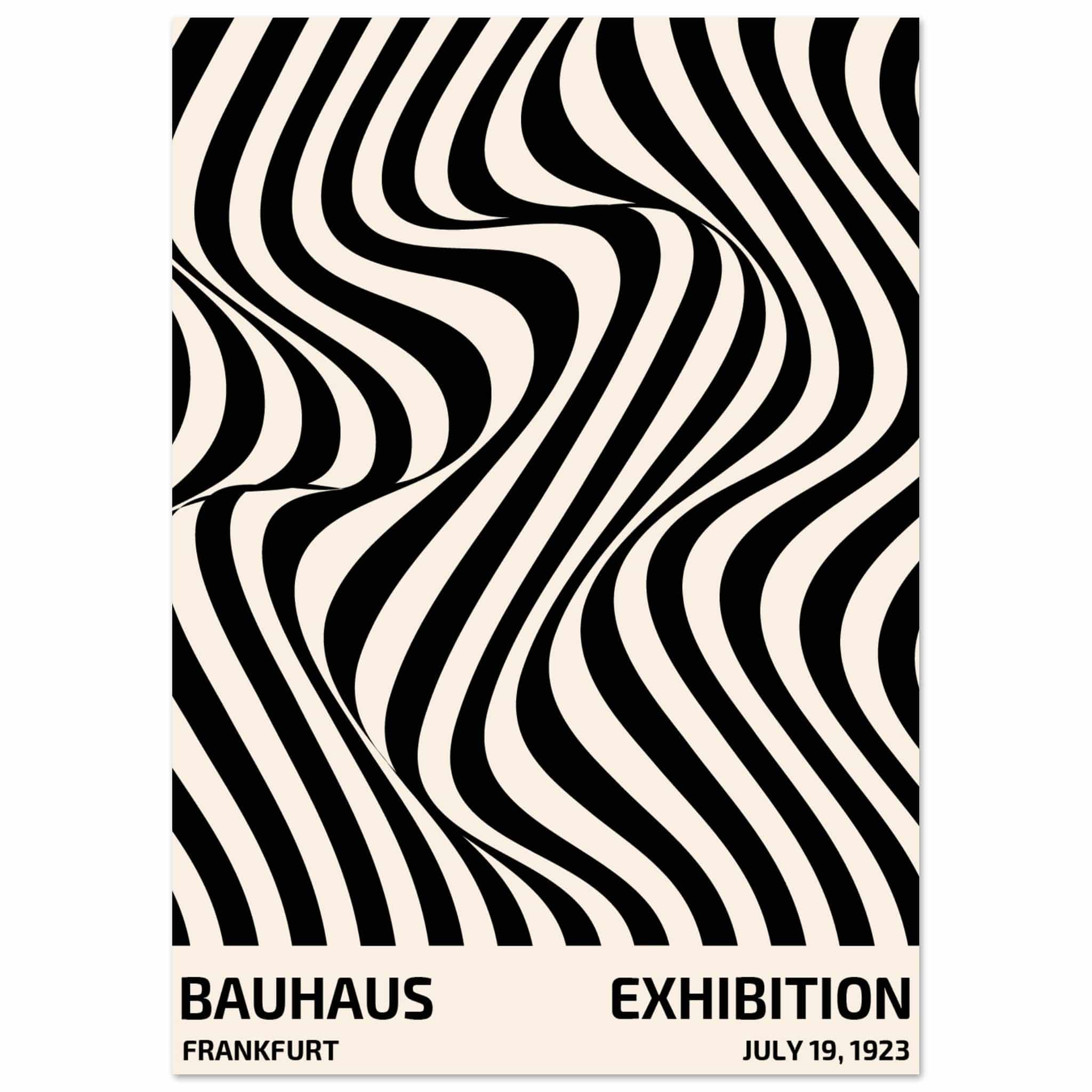 Artfulprints Poster Bauhaus - Exhibition Frankfurt  - A4 21x29.7 cm - Zwart / Wit