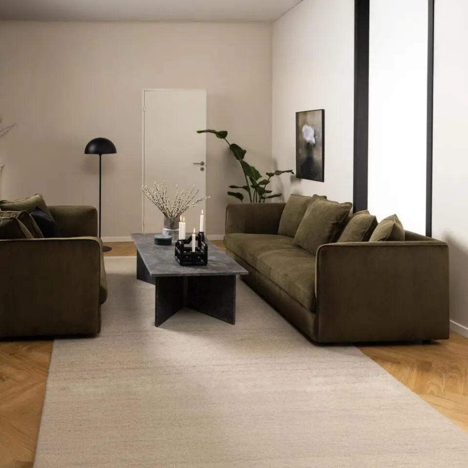 Salontafel - Grijs Marmer - 140x70x42cm - Zivik