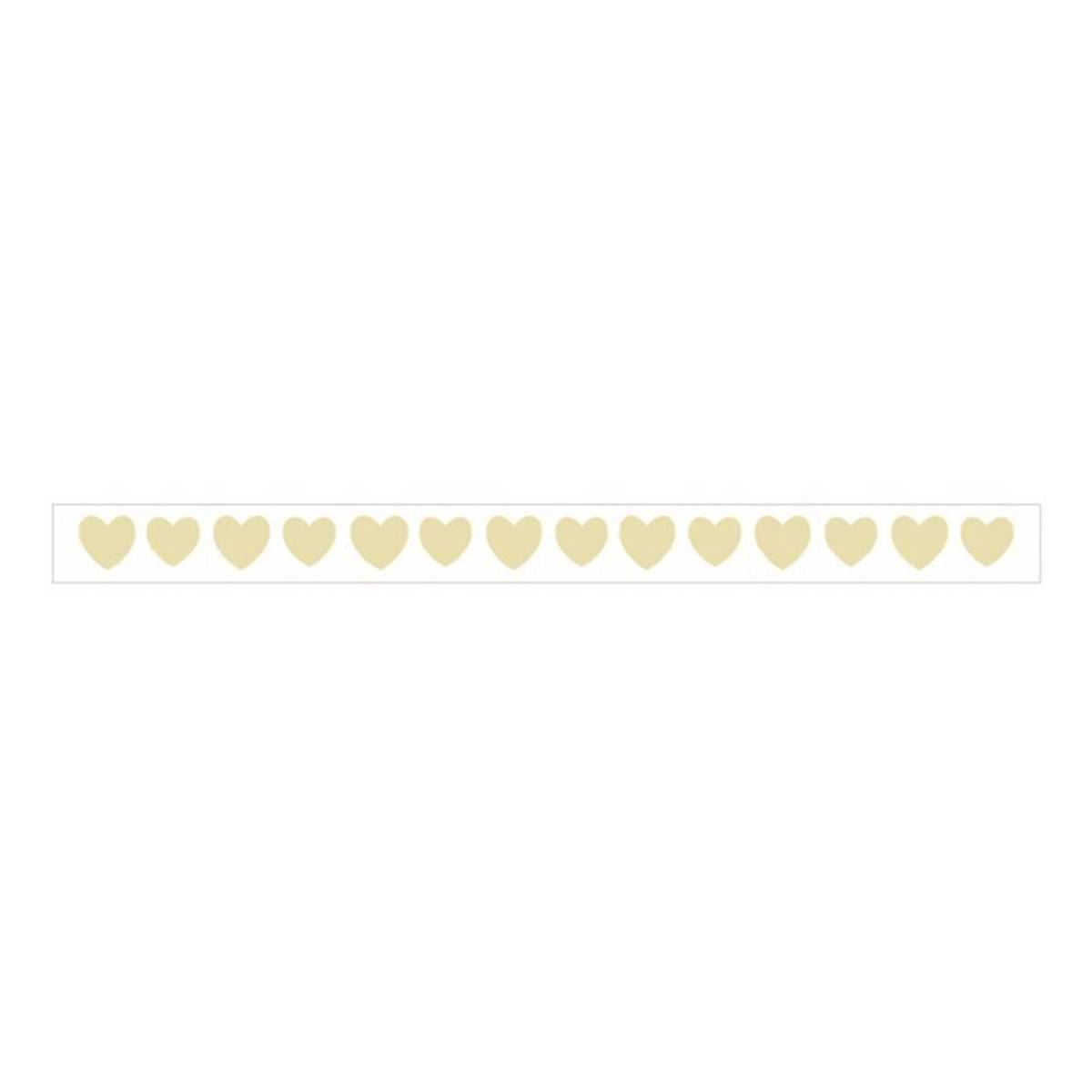 Cream Hearts Satin Ribbon 6mm x 4m