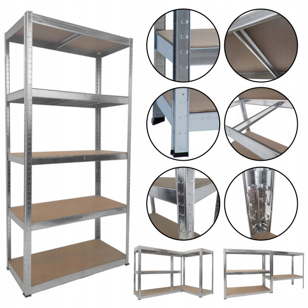 Regał magazynowy metalowy 150x75x30cm szafka półka