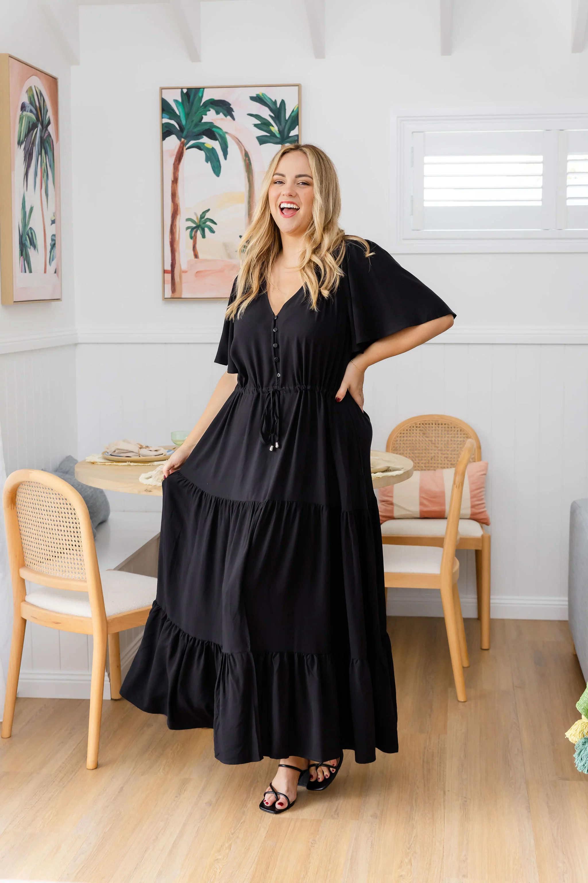 Bonnie Maxi Dress in Black