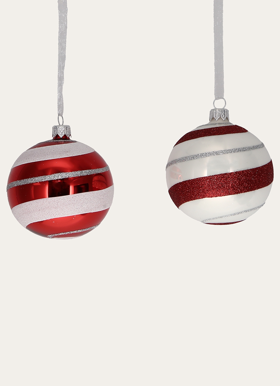 BOULE à RAYURES ET PAILLETTES (MODÈLE ALÉATOIRE) RUBIS