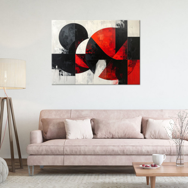 Obraz do salonu sypialni biura, Abstrakcja koła geometryczne 30x20