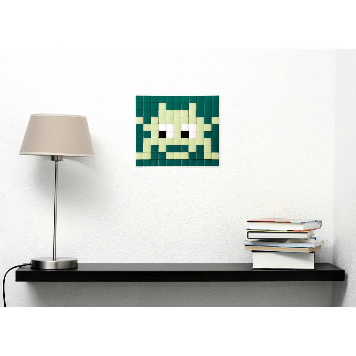 INDOOR INVADERS - Mosaïque invaders en verre vert