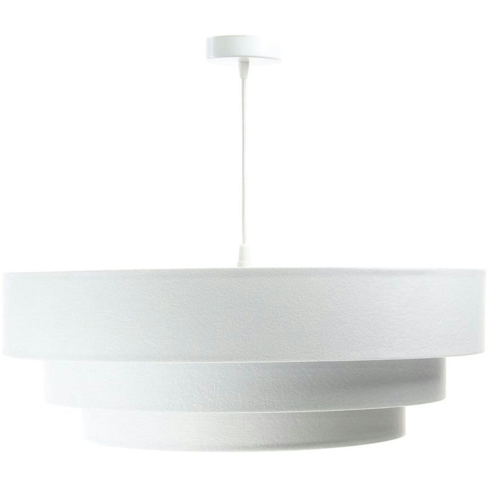 TRINITI - Suspension Tissu Blanc 60x60x25 cm
