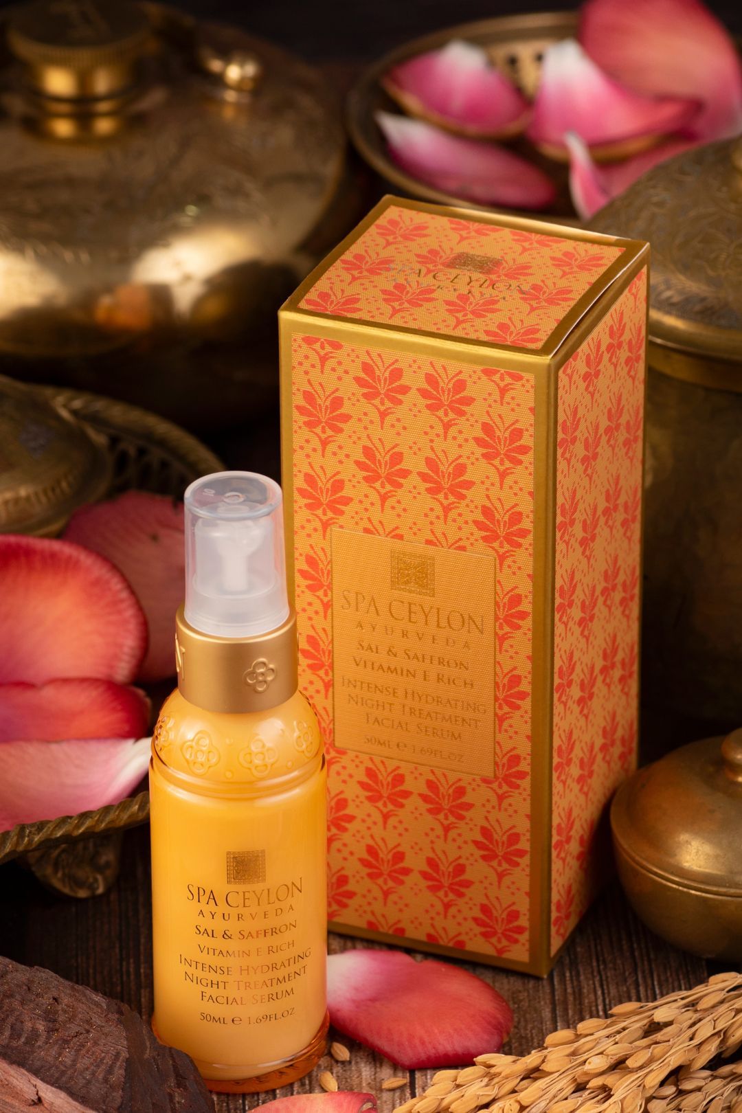 Spa Ceylon Sal & Saffron - Vitamin E Rich - Intense Hydrating Night Treatment Facial Serum-50ml