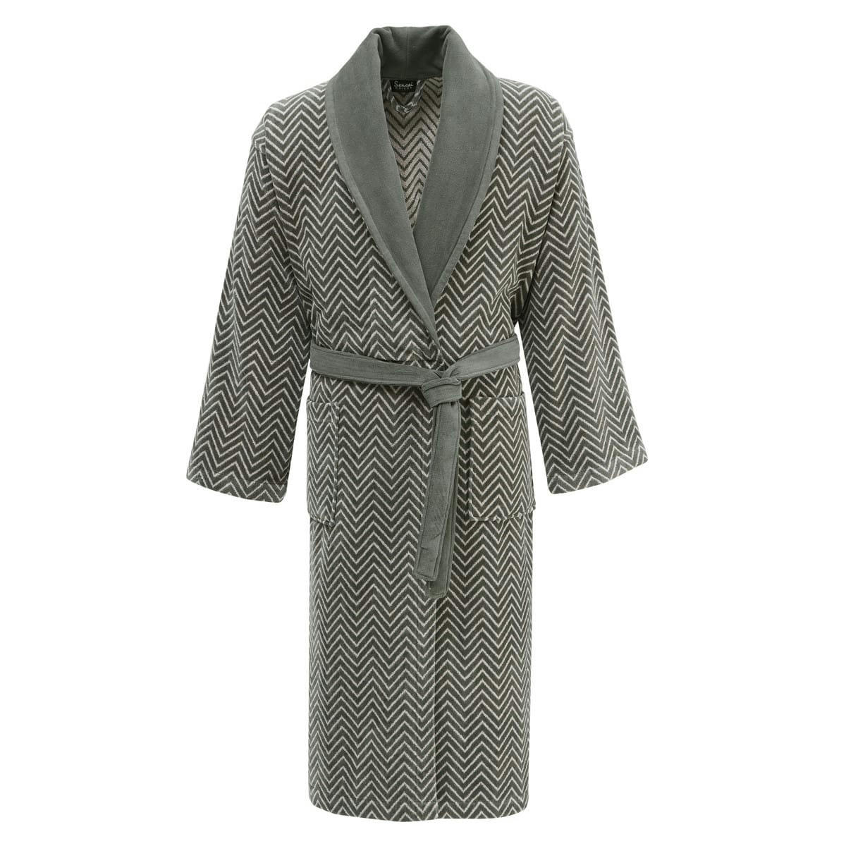 LENTKHI - Peignoir col châle velours 420gr/m²   XL