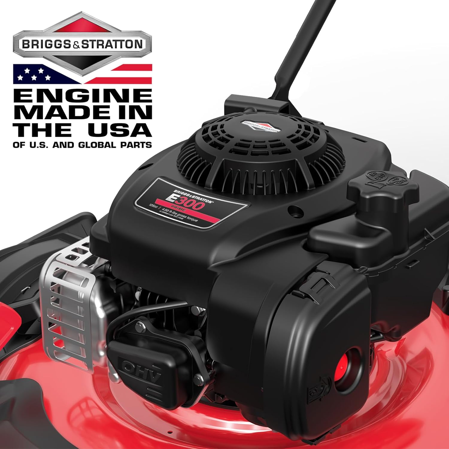 PowerSmart 21 in. Gas Lawn Mower with 125cc Briggs and Stratton E300 Engine  2-in-1 Push Mower with Mulching & Side-Discharge