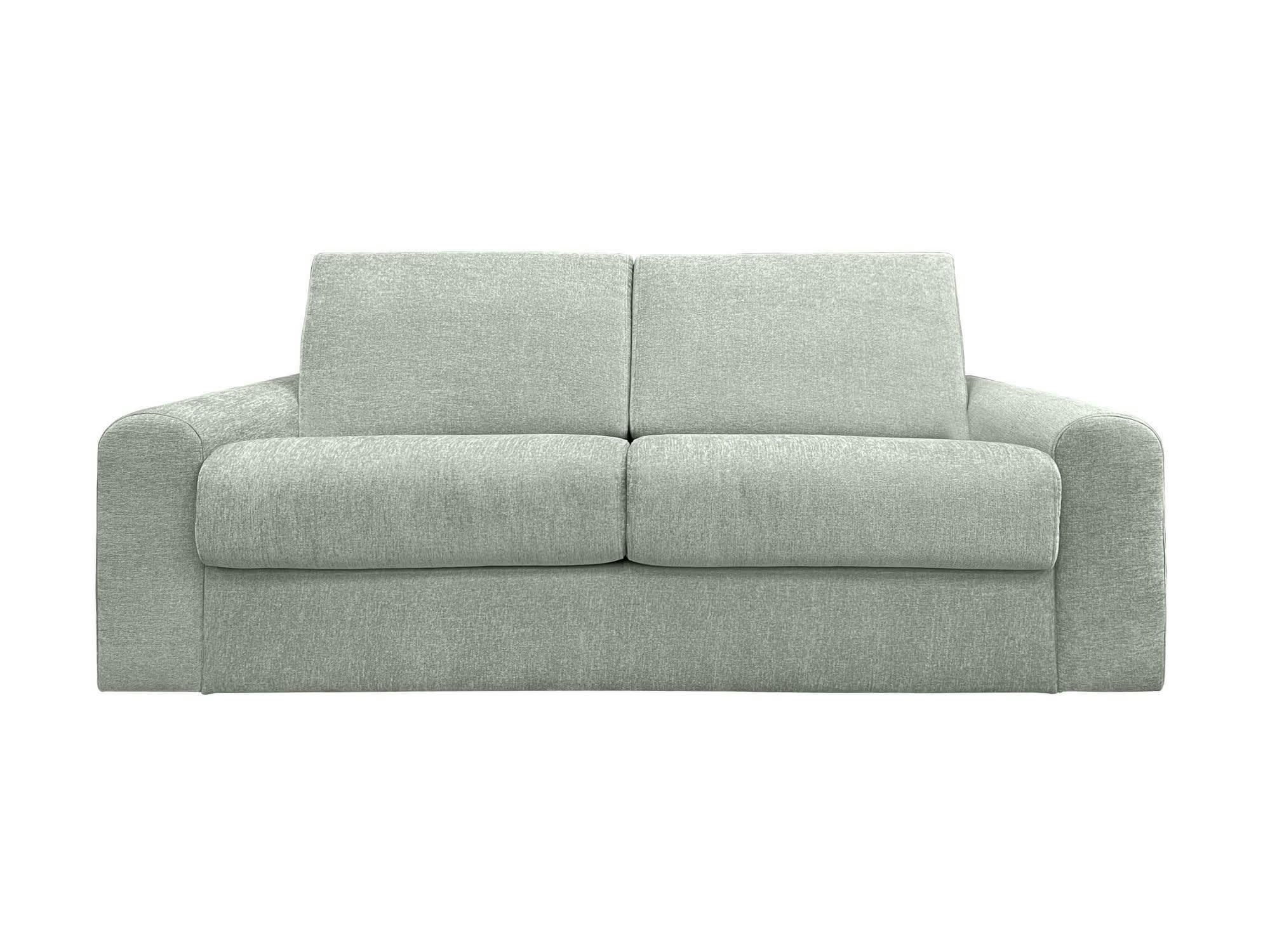 PERSEE - Canapé droit convertible 3 places  en tissu pistache