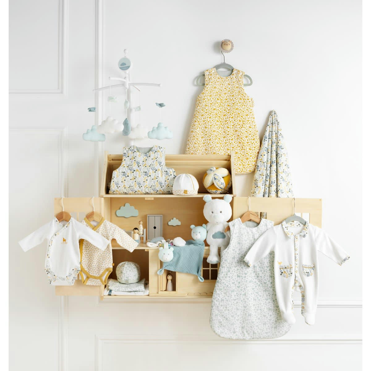 PROMENONS NOUS - Couverture 100x75cm en coton blanc