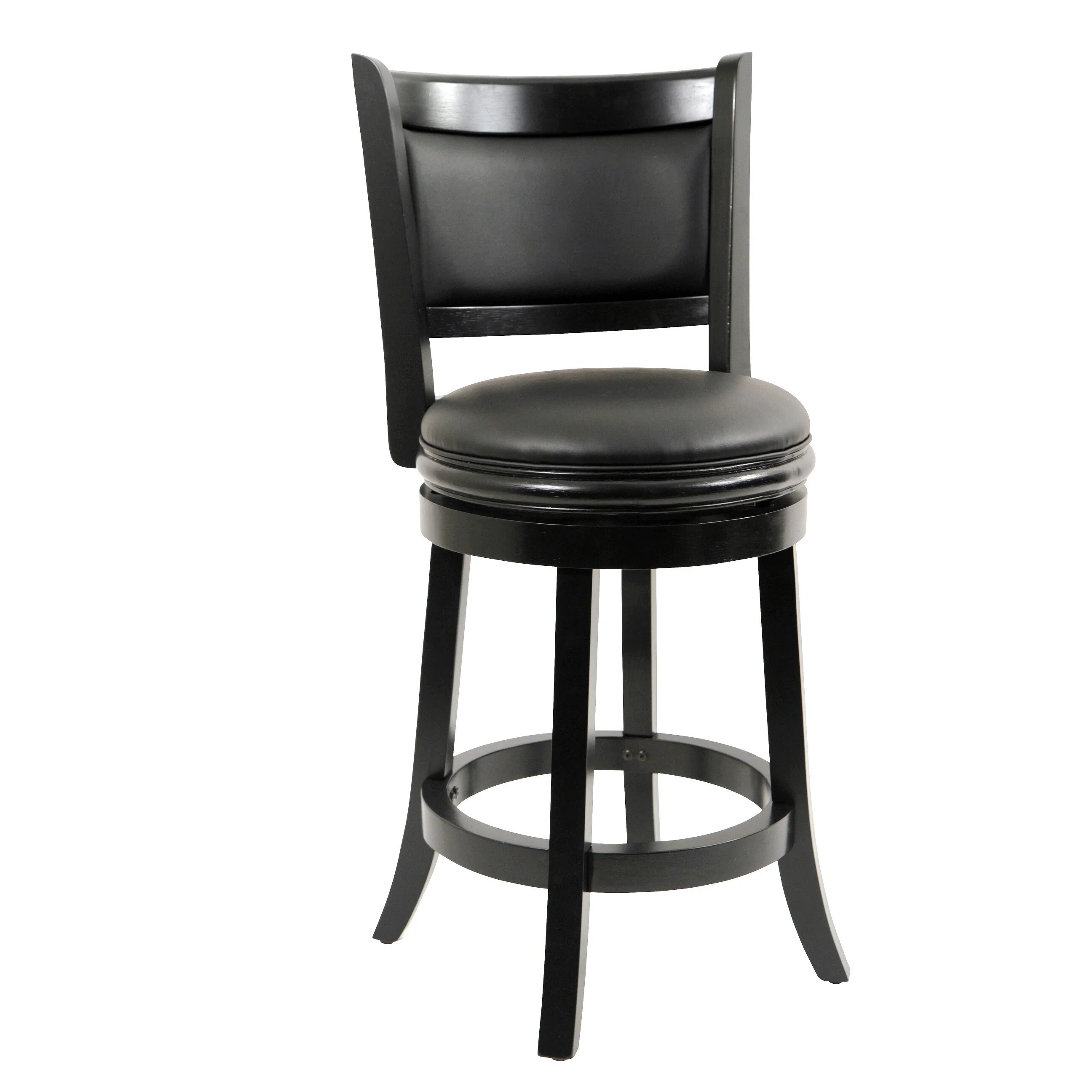 Augusta Wood Upholstered Swivel Counter Barstool