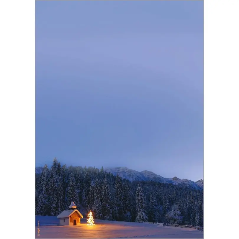 Büro-Notizblätter 100er-Set Christmas Chapel