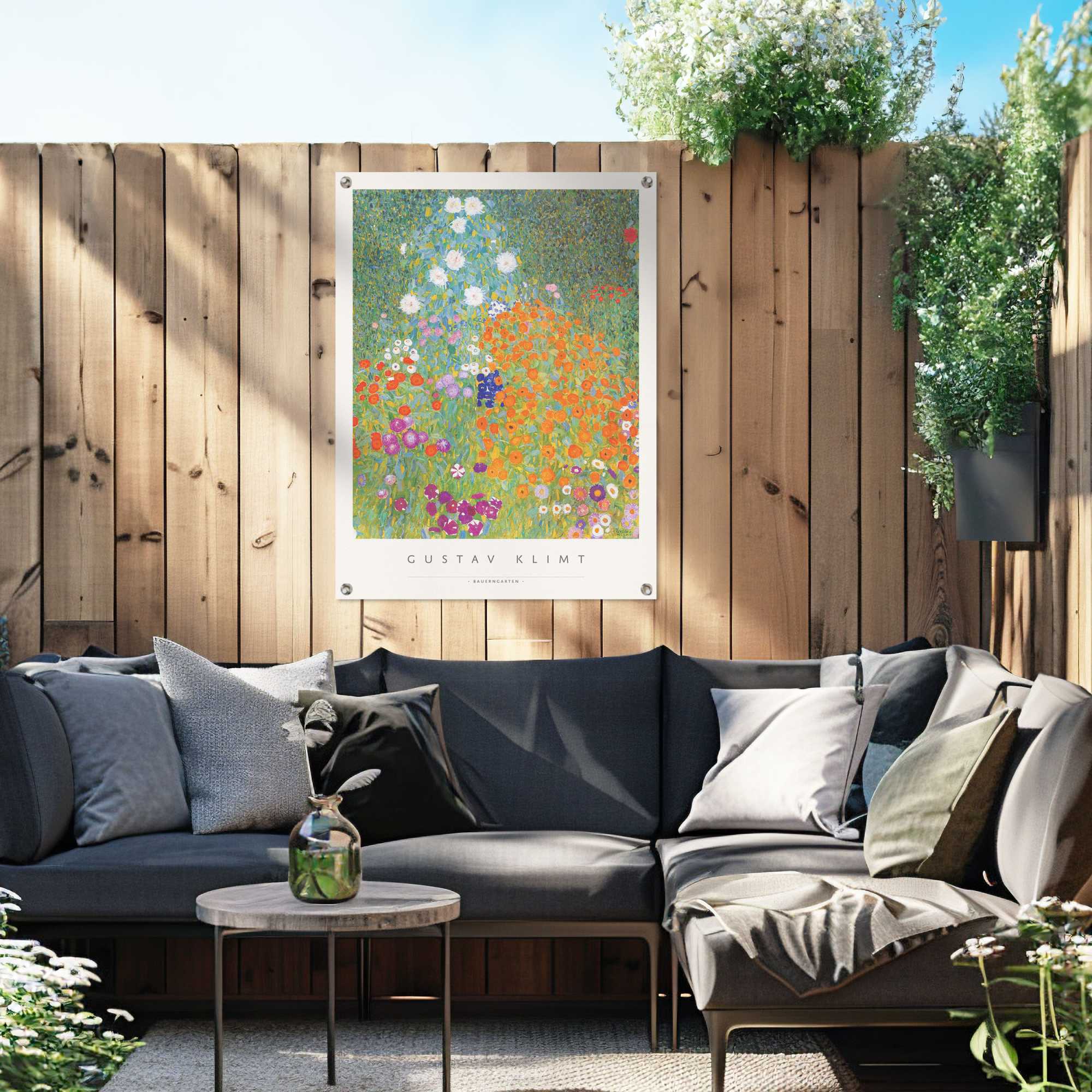 Reinders - Gustav Klimt Blumenwiese - Tuinposter 80x60cm