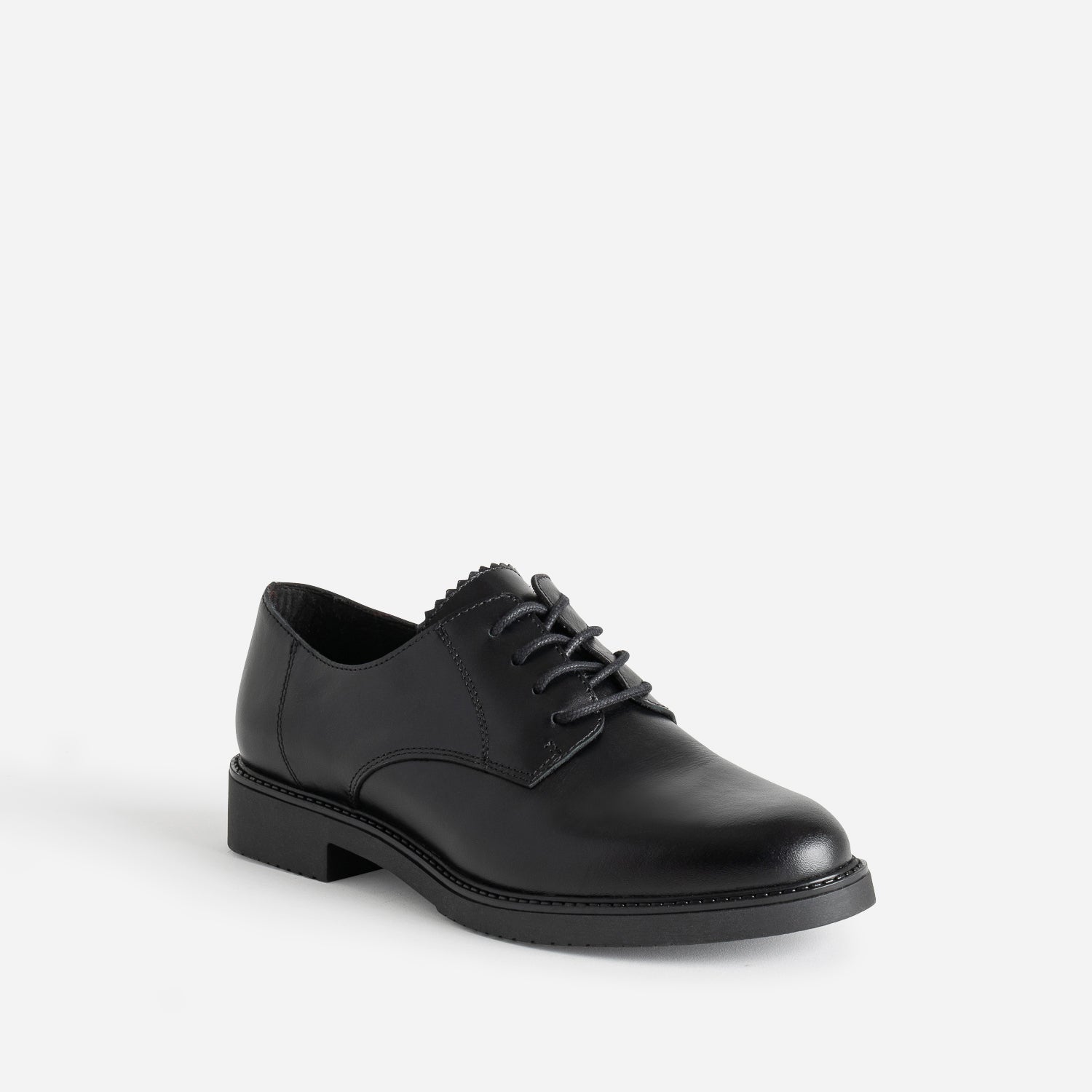 Derby noir en cuir