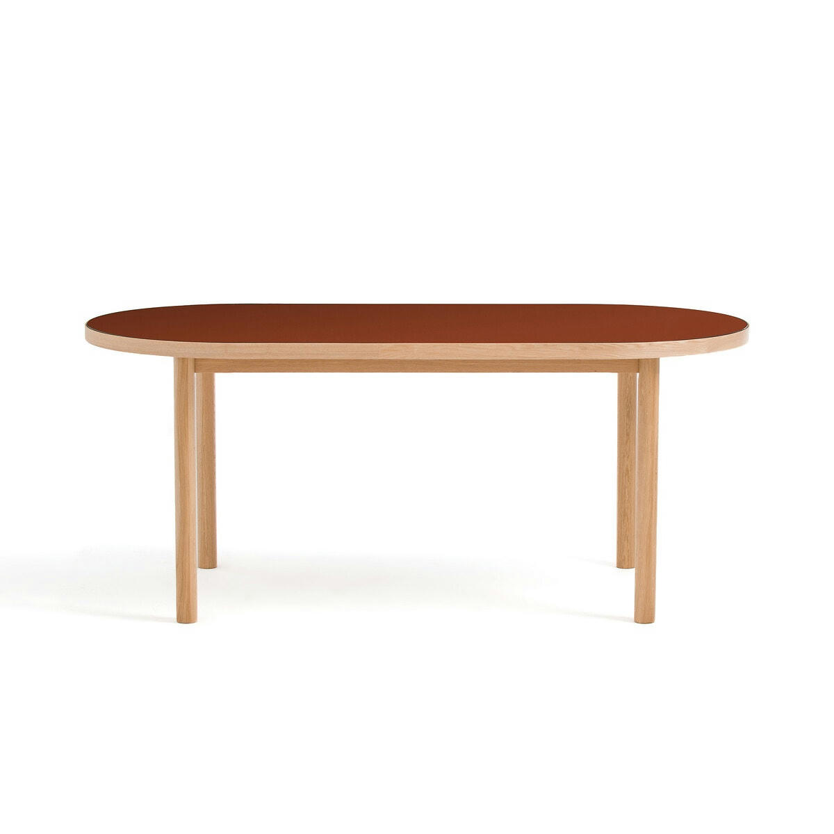 Table 6 couverts plaqué chêne et verre, Evergreen