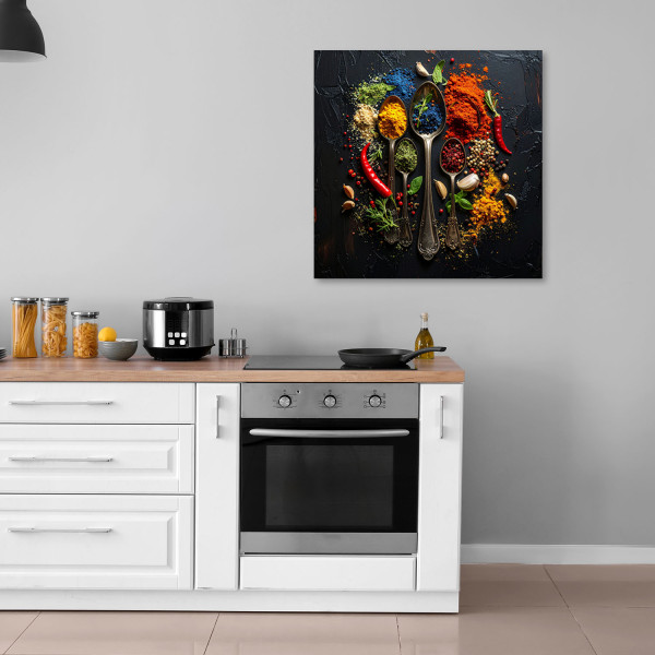 Obraz do kuchni restauracji baru jadalni, Kolorowe Przyprawy 20x20