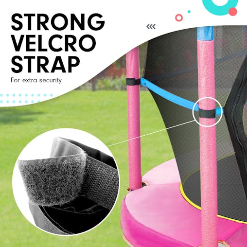 NNEDPE Kahuna Mini 4.5ft Trampoline Blue Pink