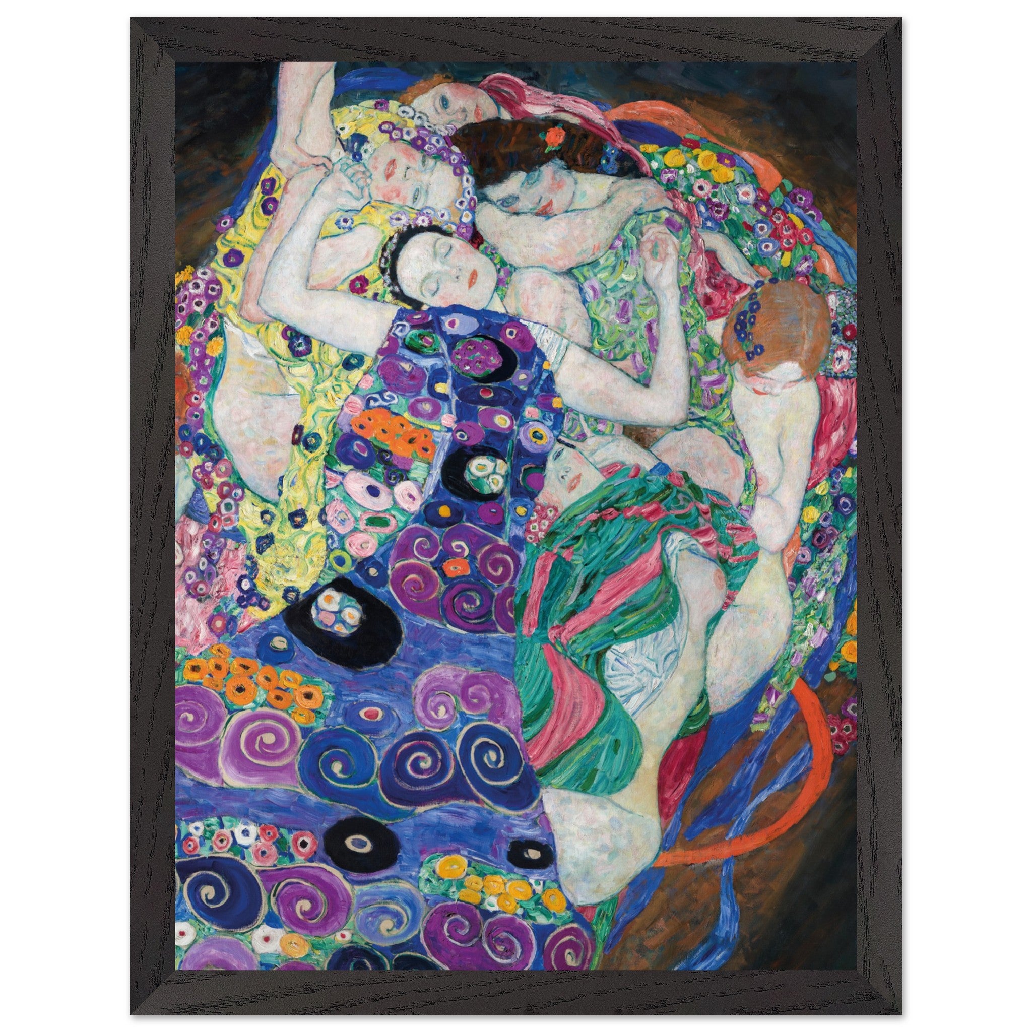 Artfulprints Poster met Lijst Gustav Klimt - The maiden  - 30x40 cm - Meerkleurig