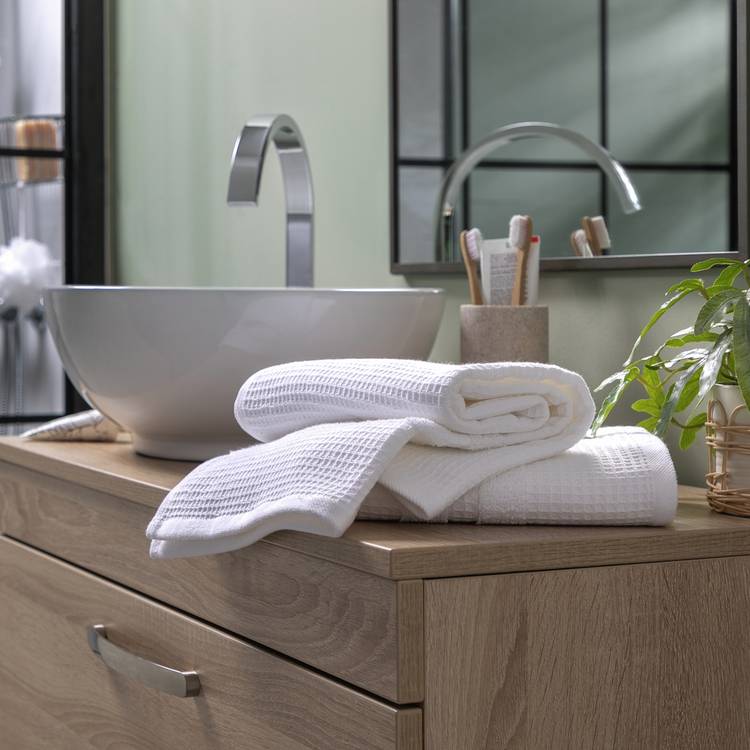 Habitat Cotton 2 Pack Hand Towel - White