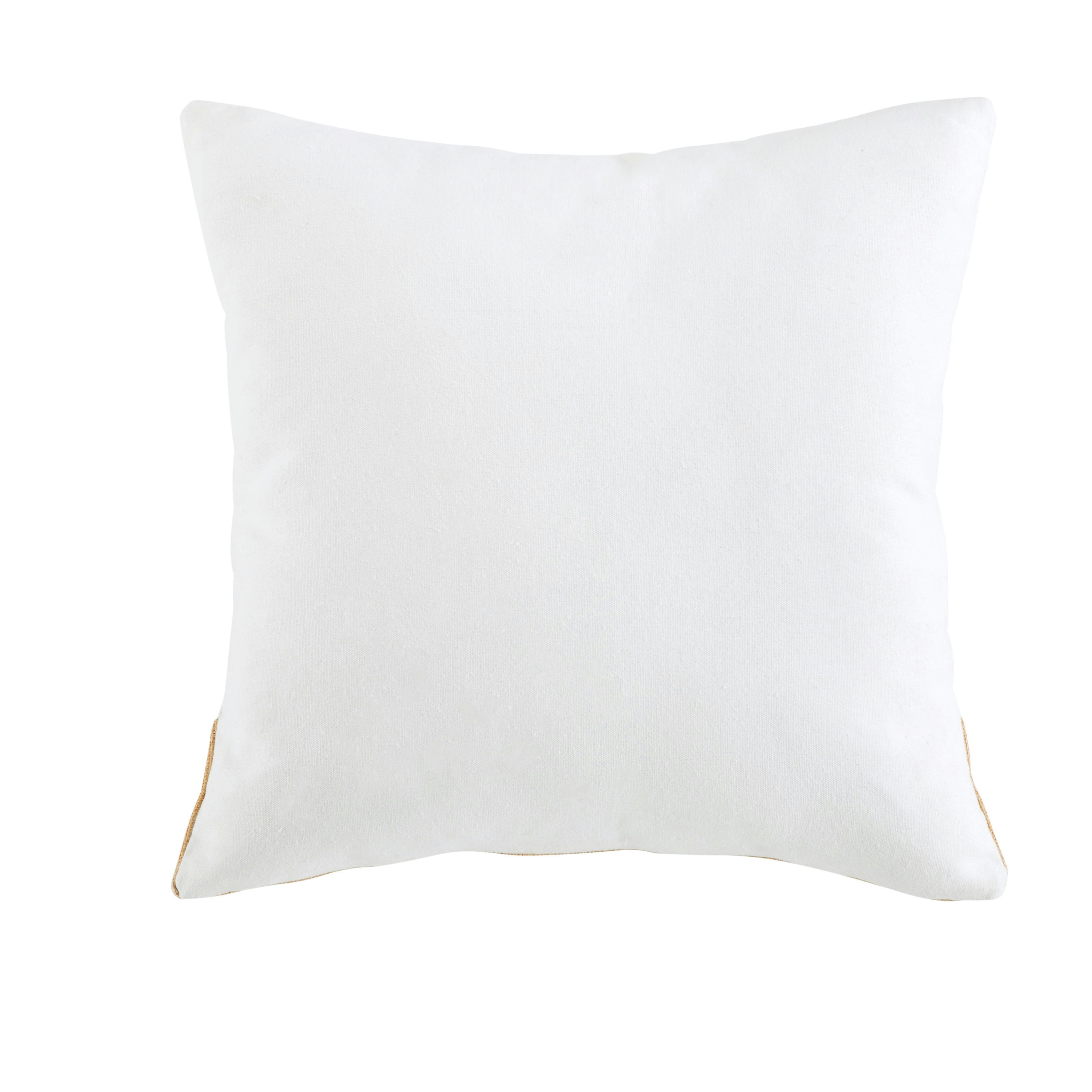 SABAL - Coussin en jute et coton imprimé feuillage 45x45