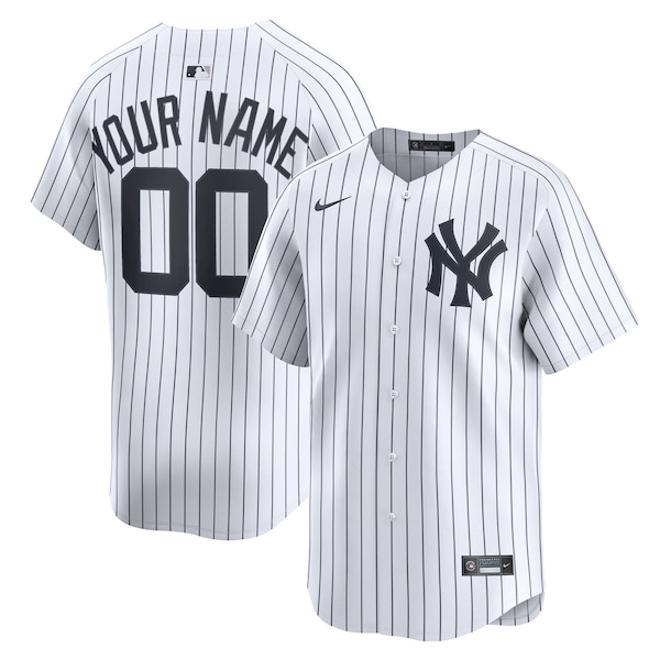 New York Yankees Nike Home Limited Custom Jersey - White