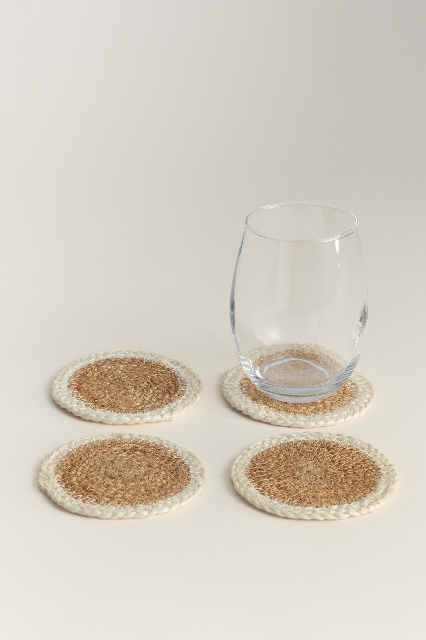 Pack 4 posavasos yute 11 cm