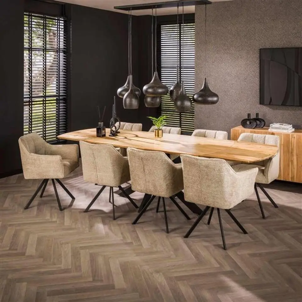 Eettafel Naturel Acaciahout - 275x90x77cm - Extend