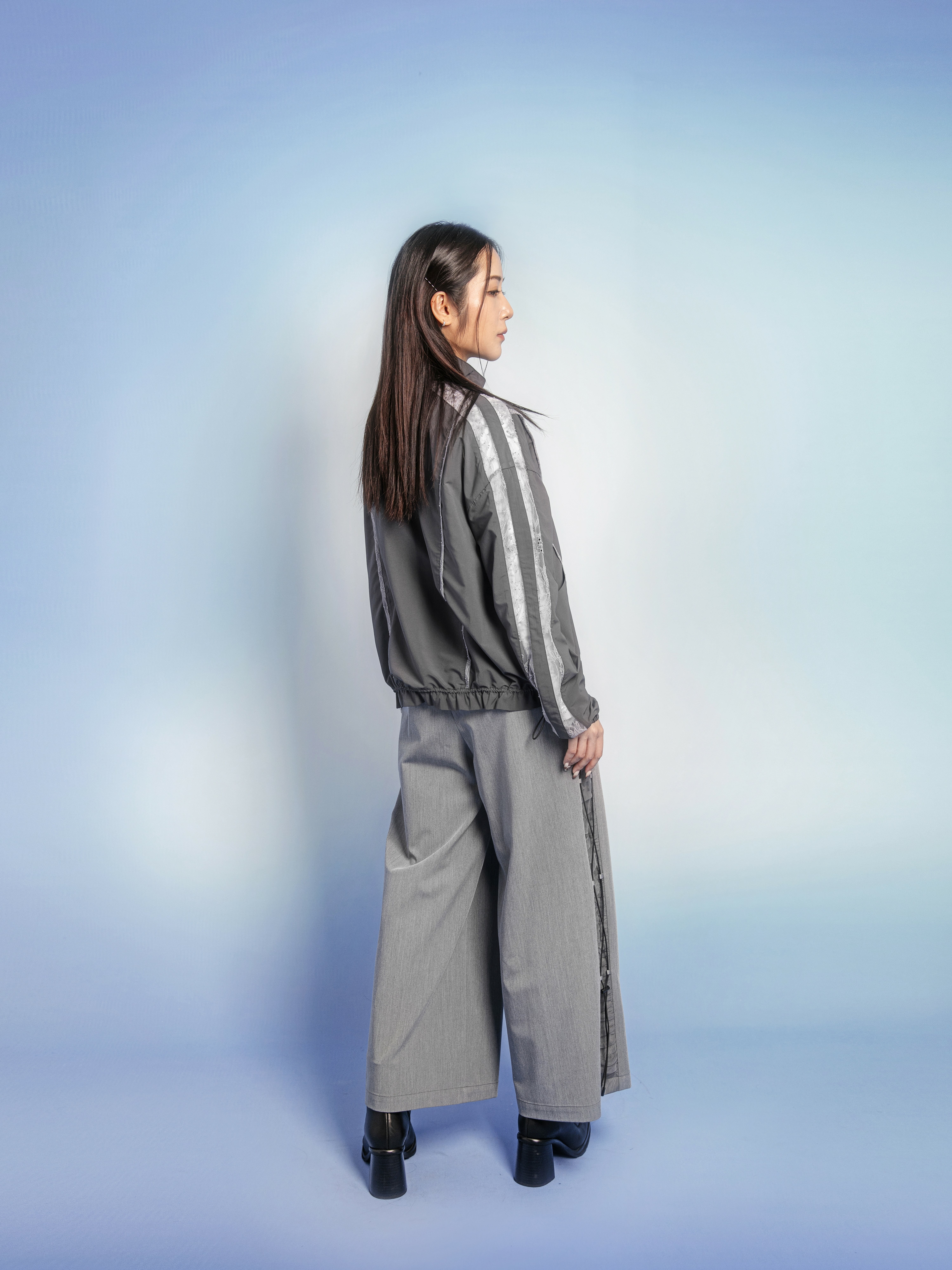 Tie-detail track pants - 25SRB020D