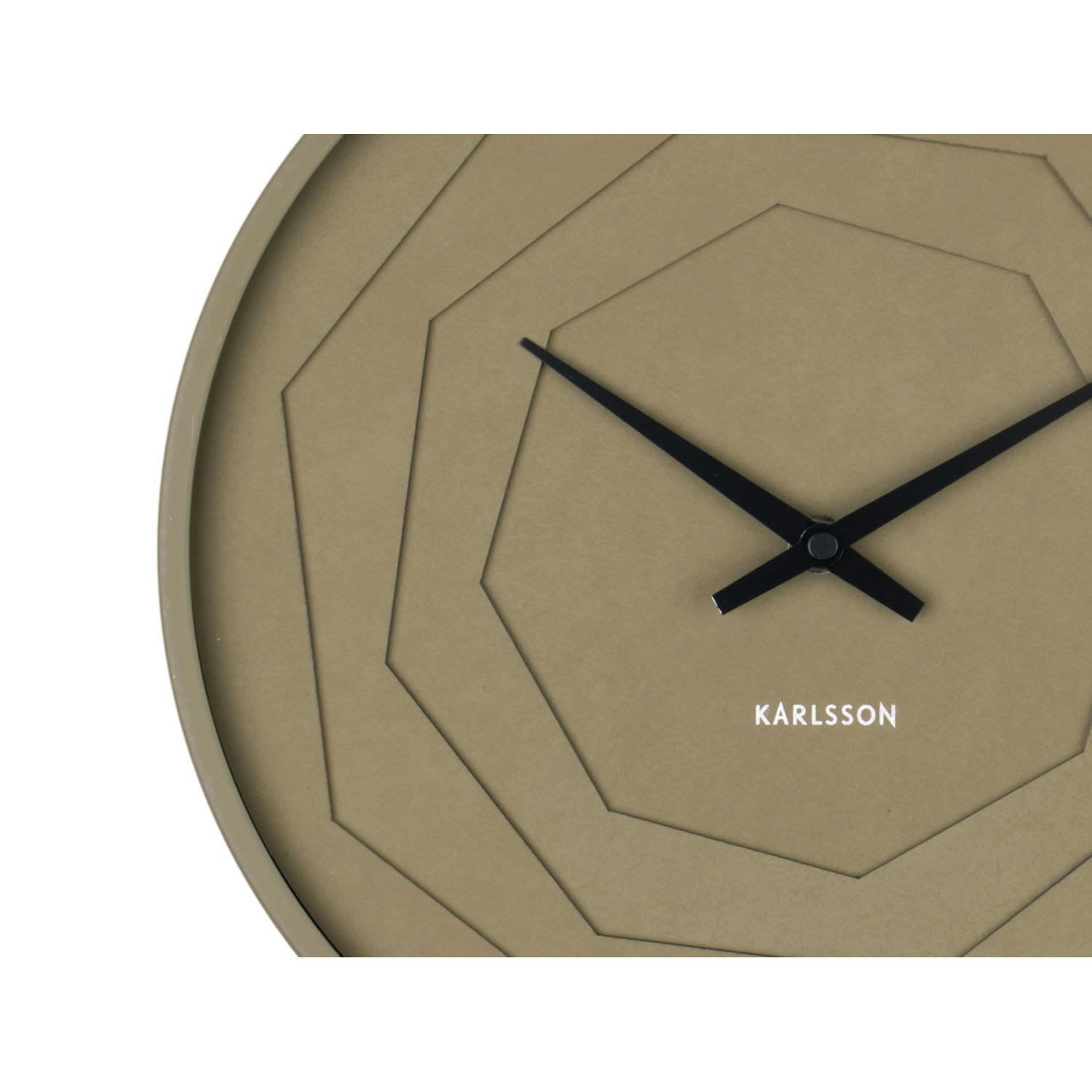 ORIGAMI - Horloge murale vert mousse