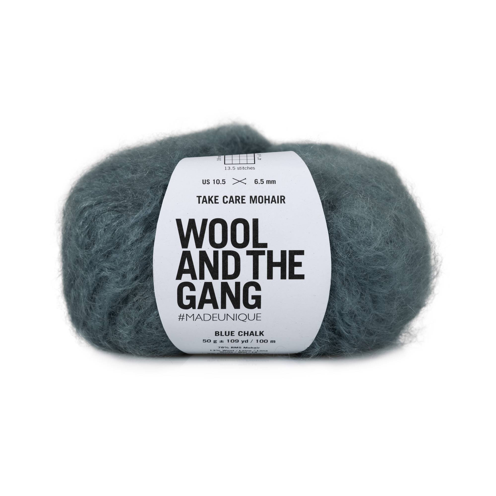 Wool and the Gang Blue Chalk Take Care Mohair 50g