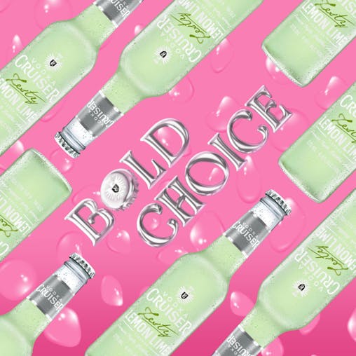 Vodka Cruiser Zesty Lemon/Lime, Refreshing Flavoured Pre-Mixed Vodka Drink, 4.6% ABV, 275mL (Case of 24 Bottles)