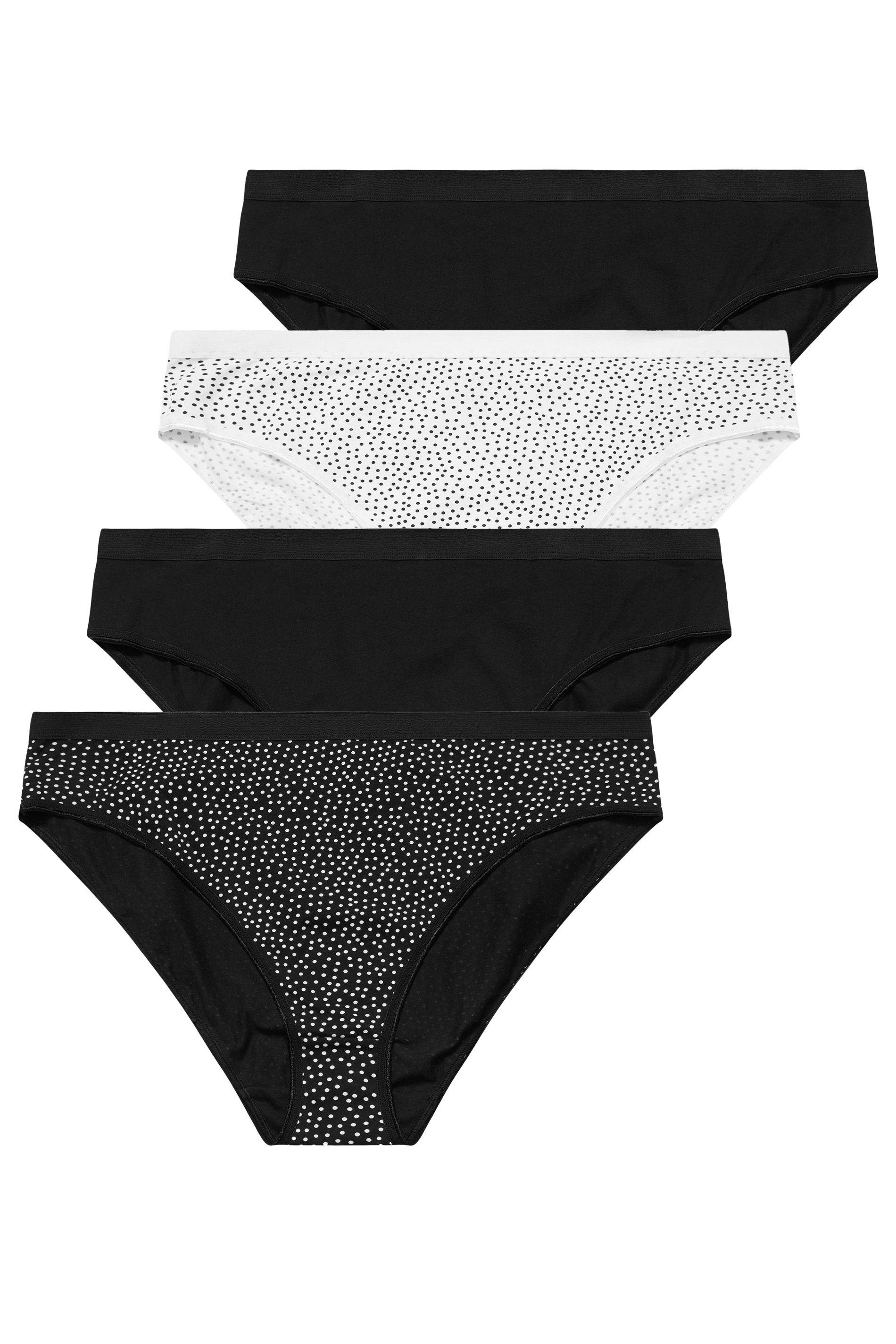 Yours 4 Pack Printed High Leg Briefs