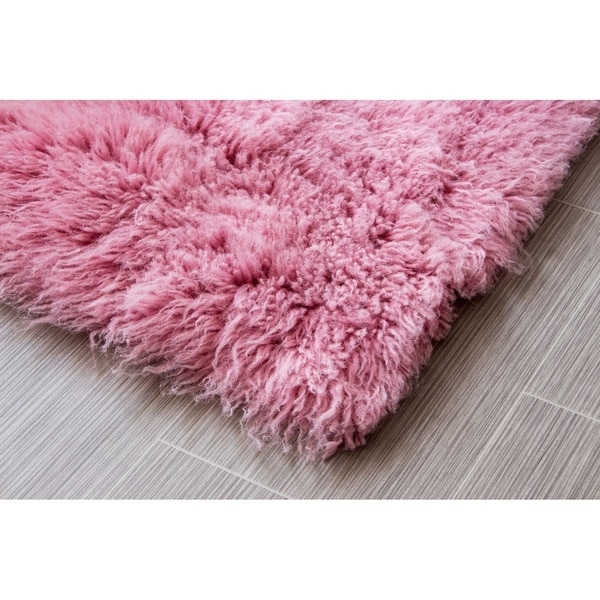 Porch & Den Merryman Wool Flokati Shag Area Rug