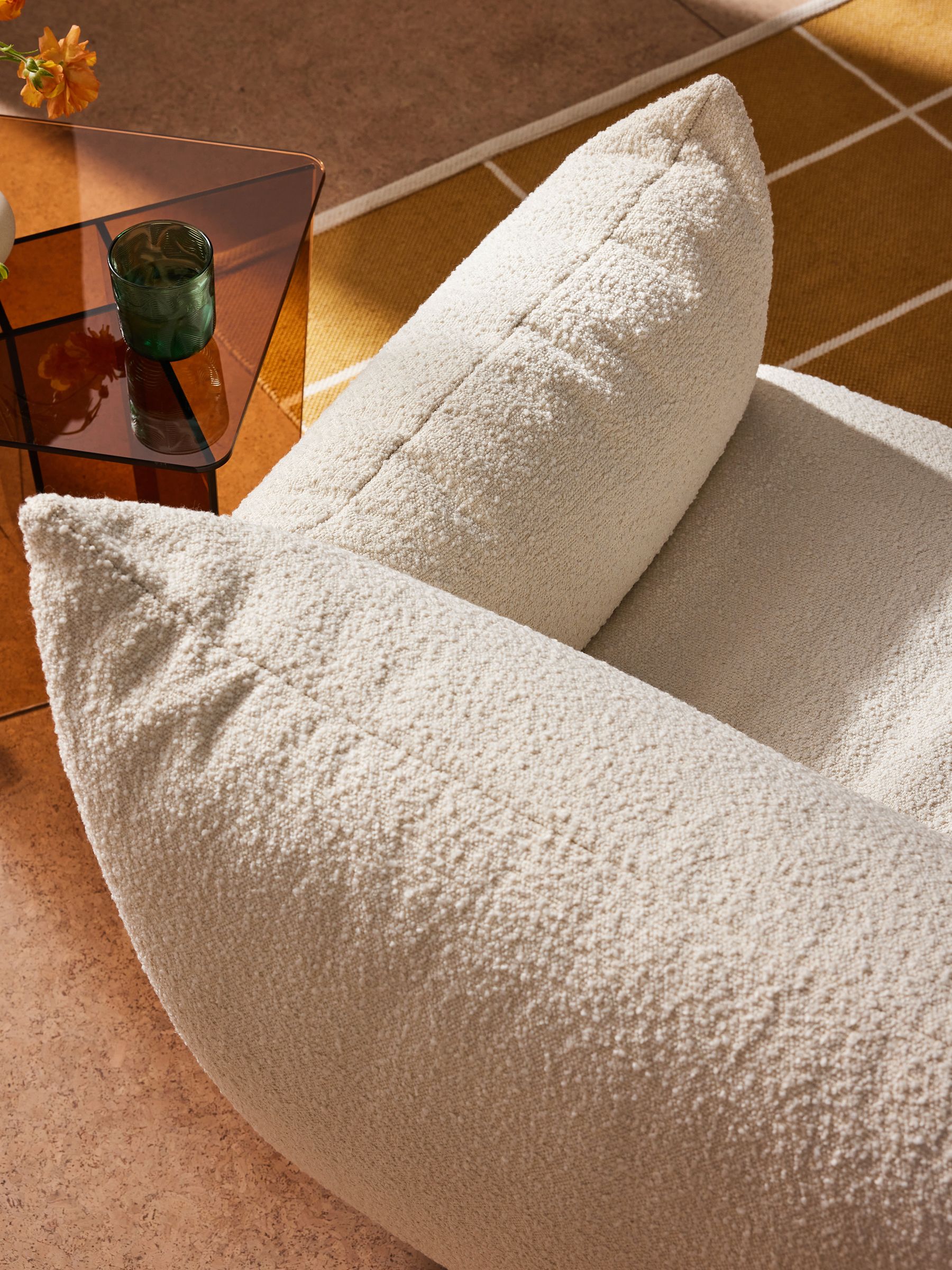 Jude Accent Chair in Ivory Boucle